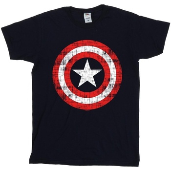 Image of T-shirt Marvel Avengers Captain America Scratched Shield