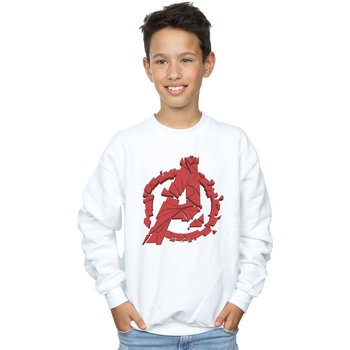 Abbigliamento Bambino Felpe Marvel Avengers Endgame Shattered Logo Bianco