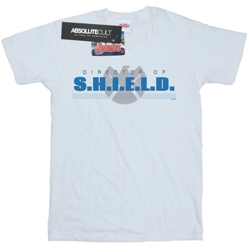 Abbigliamento Bambina T-shirts a maniche lunghe Marvel Agents of S.H.I.E.L.D. Director Of S.H.I.E.L.D. Bianco