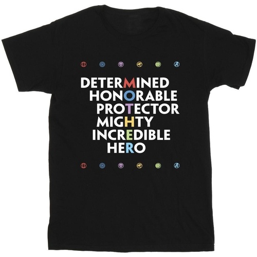 Abbigliamento Bambina T-shirts a maniche lunghe Marvel Avengers Mother Nero