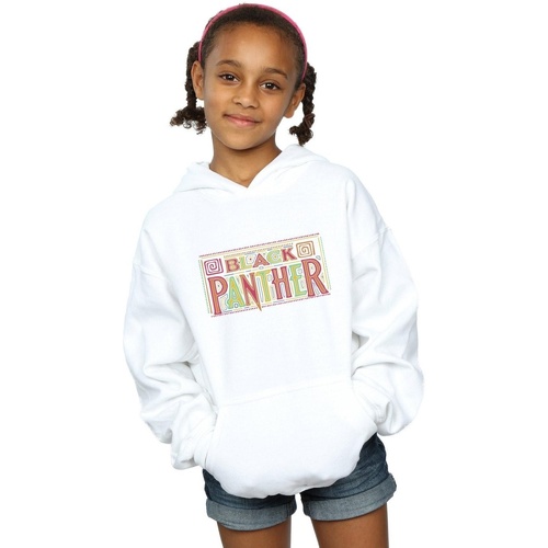 Abbigliamento Bambina Felpe Marvel Black Panther Tribal Logo Bianco