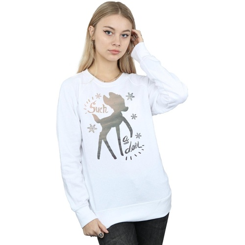 Abbigliamento Donna Felpe Disney Bambi Winter Deer Bianco