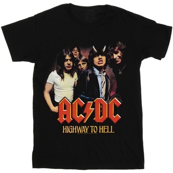 Abbigliamento Bambino T-shirt maniche corte Acdc Highway To Hell Group Nero