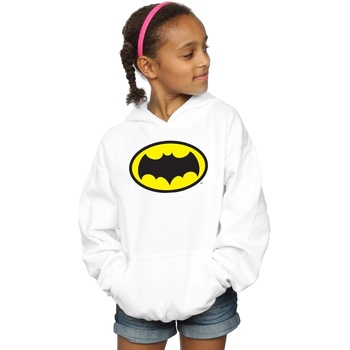 Abbigliamento Bambina Felpe Dc Comics Batman TV Series Logo Bianco