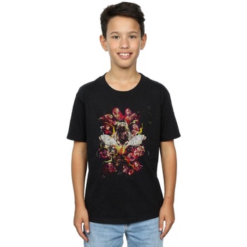 Abbigliamento Bambino T-shirt maniche corte Marvel Avengers Endgame Distressed Thanos Nero