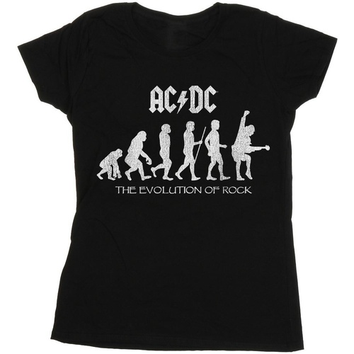 Abbigliamento Donna T-shirts a maniche lunghe Acdc Evolution Of Rock Nero