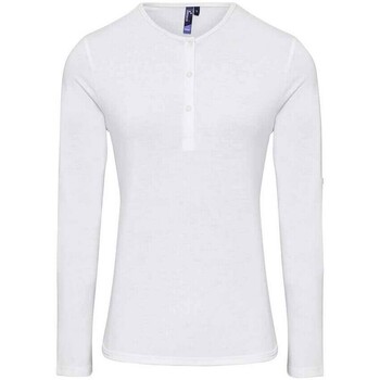 Abbigliamento Donna T-shirts a maniche lunghe Premier Long John Bianco