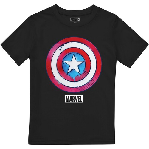 Abbigliamento Unisex bambino T-shirt maniche corte Captain America TV2697 Nero