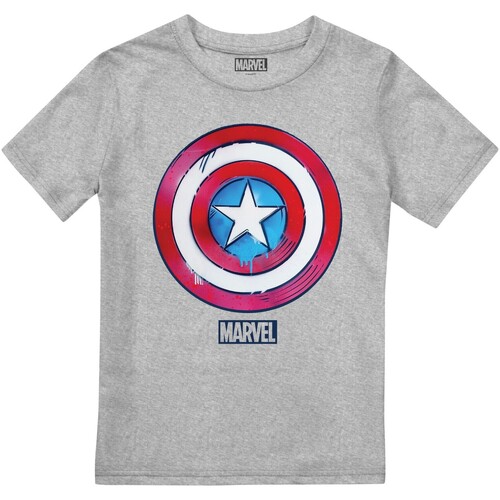 Abbigliamento Unisex bambino T-shirt maniche corte Captain America TV2697 Grigio