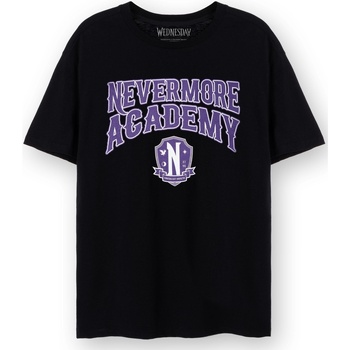 Abbigliamento Donna T-shirts a maniche lunghe Wednesday Nevermore Academy Nero