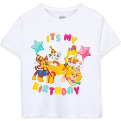 Abbigliamento Unisex bambino T-shirt maniche corte Paw Patrol It's My Birthday Bianco