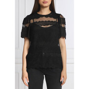 BLUSA IN TULLE E PIZZO