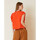 Abbigliamento Donna Jeans 3/4 & 7/8 Manila Grace BLUSA CON MANICHE A VOLANT Arancione