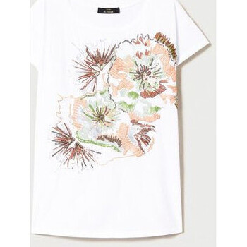 Abbigliamento Donna T-shirt & Polo Twin Set T-SHIRT OVER CON RICAMO Bianco