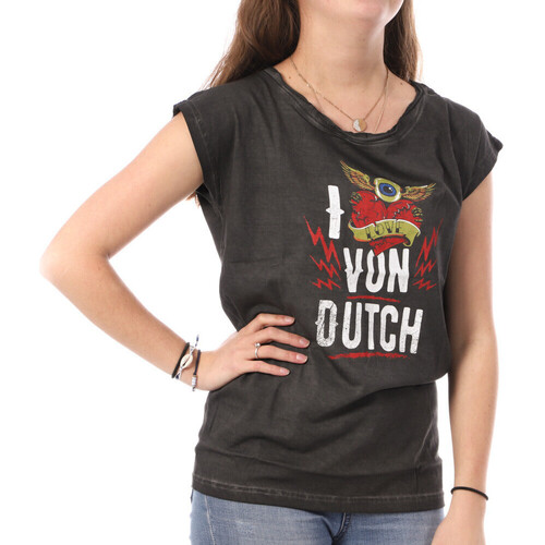 Abbigliamento Donna T-shirt & Polo Von Dutch VD/TRC/LOVE Nero