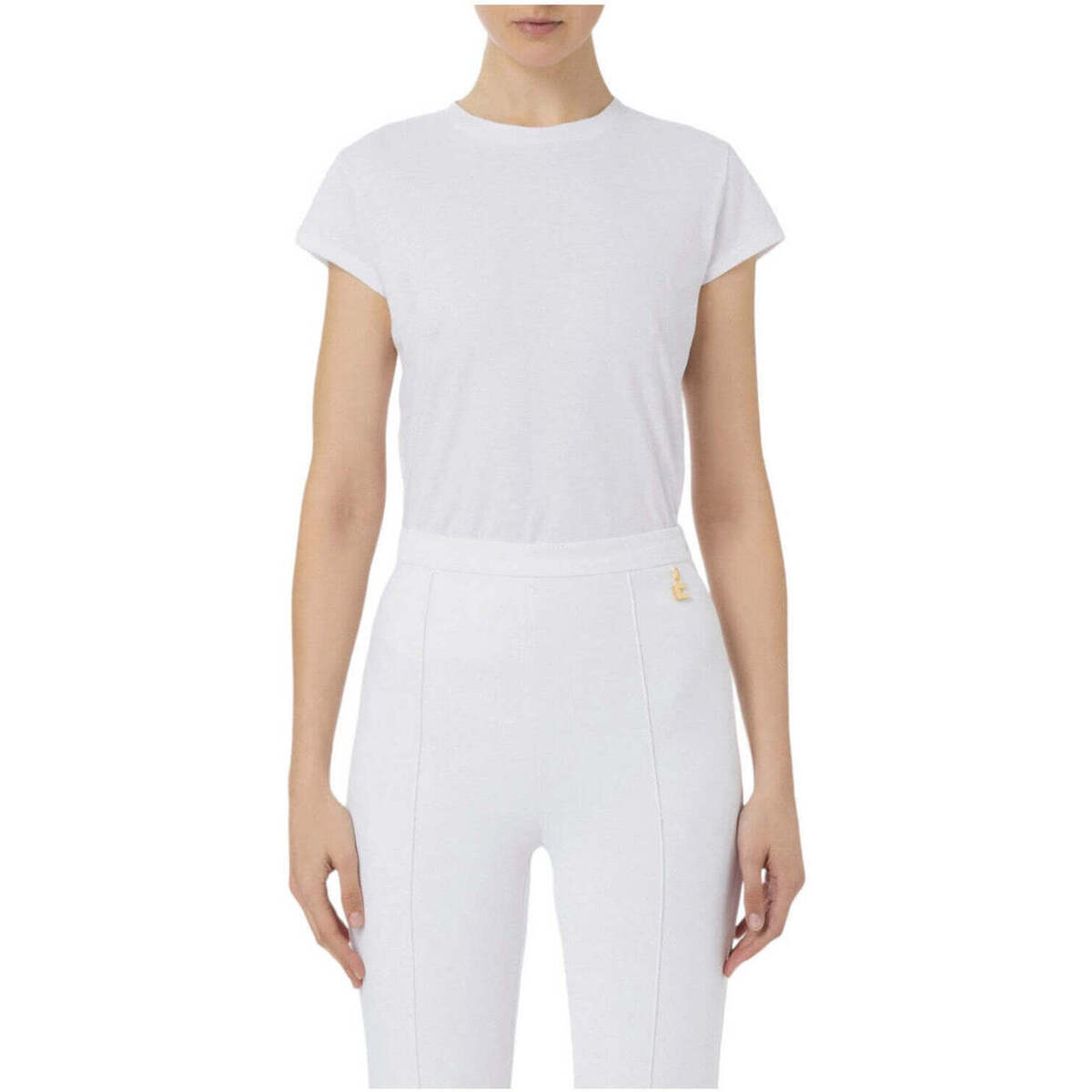 Abbigliamento Donna T-shirt & Polo Elisabetta Franchi T-Shirt e Polo Donna  MA00441E2 270 Bianco Bianco