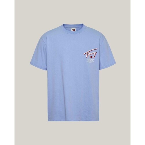 Abbigliamento Uomo T-shirt maniche corte Tommy Hilfiger DM0DM18574C3S Blu