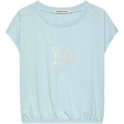 Abbigliamento Bambina T-shirt maniche corte Calvin Klein Jeans  Blu
