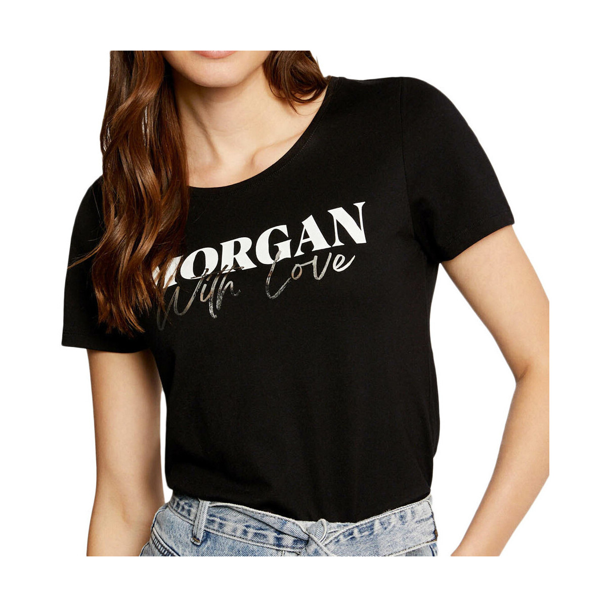 Abbigliamento Donna T-shirt & Polo Morgan 241-DUNE Nero