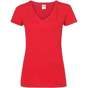 Abbigliamento Donna T-shirts a maniche lunghe Fruit Of The Loom SS702 Rosso