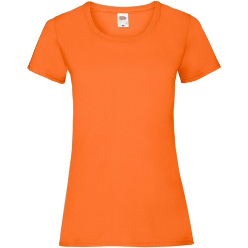 Abbigliamento Donna T-shirts a maniche lunghe Fruit Of The Loom SS77 Arancio
