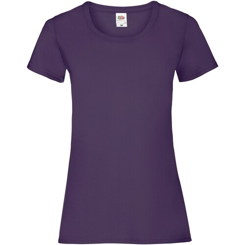 Abbigliamento Donna T-shirts a maniche lunghe Fruit Of The Loom SS77 Viola
