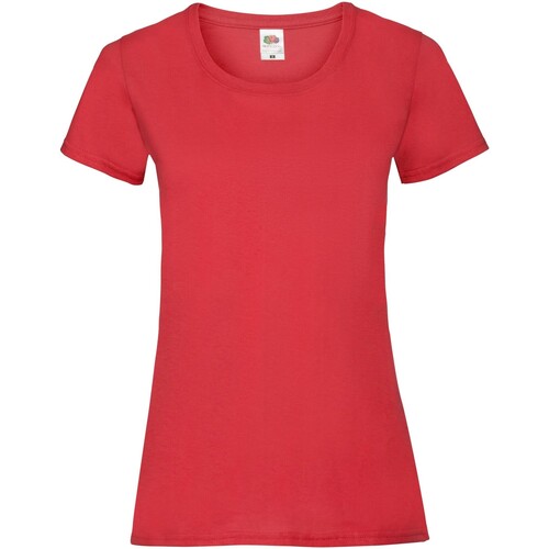Abbigliamento Donna T-shirts a maniche lunghe Fruit Of The Loom SS77 Rosso