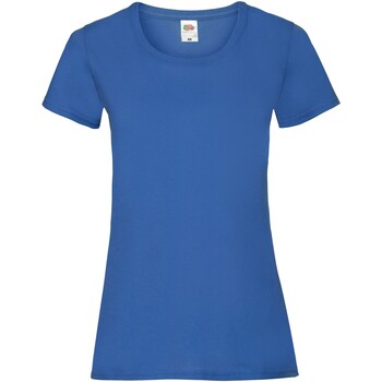 Abbigliamento Donna T-shirts a maniche lunghe Fruit Of The Loom SS77 Blu