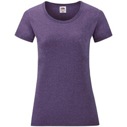 Abbigliamento Donna T-shirts a maniche lunghe Fruit Of The Loom Valueweight Viola