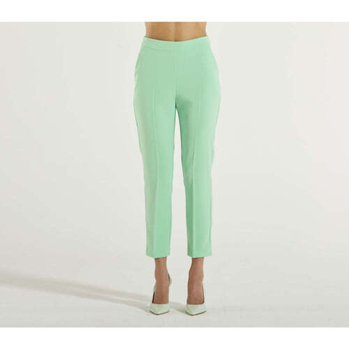 Abbigliamento Donna Pantaloni Pinko pantaloni slim crepe stretch menta Verde