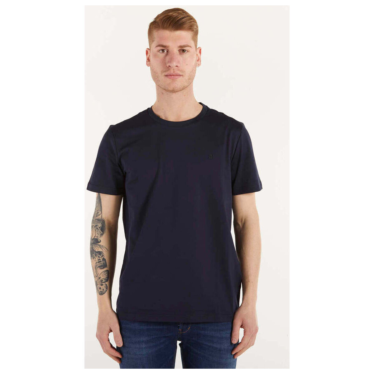 Abbigliamento Uomo T-shirt maniche corte Dondup t-shirt blu logo Blu