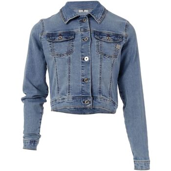 Abbigliamento Donna Giacche in jeans Fracomina Jacket denim bleached FP24SJ4001D40103 Blu