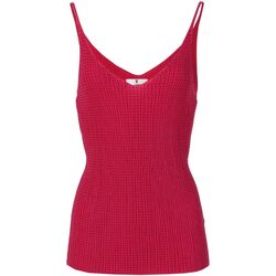 Abbigliamento Donna Top / T-shirt senza maniche Fracomina Top slim  con strass luminosi FR24ST4007K410R9 Rosa