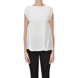 Abbigliamento Donna Top / T-shirt senza maniche Alpha Studio Top plissettato  TPT00003034AE Bianco