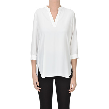 Abbigliamento Donna Camicie Caliban 1226 Blusa in crepè TPC00003047AE Bianco