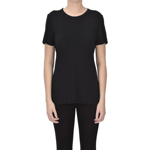 Abbigliamento Donna T-shirt & Polo Scaglione T-shirt slim in cotone TPS00003032AE Nero