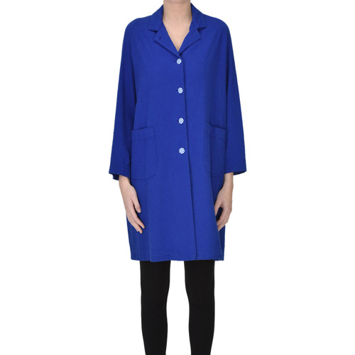Abbigliamento Donna Cappotti Minina Soprabito in tessuto goffrato CSC00003019AE Blu