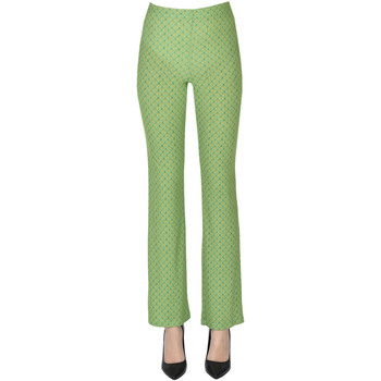 Abbigliamento Donna Pantaloni Pin-Up Stars Pantaloni in jersey stampato PNP00003040AE Verde