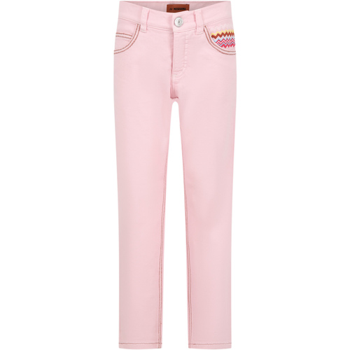 Abbigliamento Bambina Jeans Missoni MS6P00 D0039 502RS Rosa