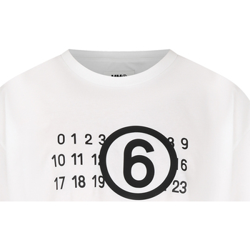 Abbigliamento Unisex bambino T-shirt maniche corte Mm6 Maison Margiela M60422 MM010 MM6T72U M6100 Bianco