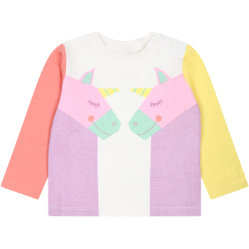 Abbigliamento Bambina T-shirts a maniche lunghe Stella Mc Cartney TT8120 Z0434 101 Multicolore