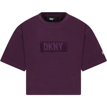 Abbigliamento Bambina T-shirt maniche corte Dkny D35T02 910 Viola