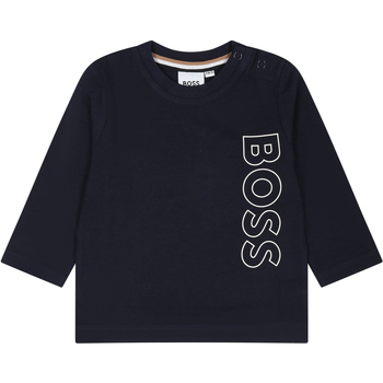 Abbigliamento Bambino T-shirts a maniche lunghe BOSS J05A21 849 Blu