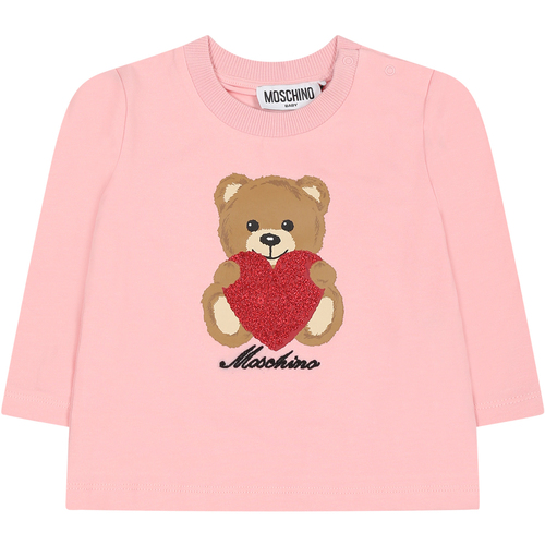 Abbigliamento Bambina T-shirts a maniche lunghe Moschino Kid MDO00L LBA11 50209 Rosa