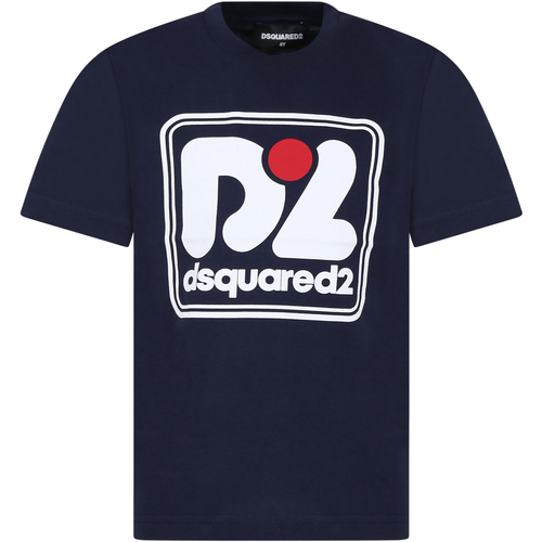 Abbigliamento Bambino T-shirt maniche corte Dsquared DQ1977 D004G DQ875 Blu