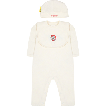 Abbigliamento Bambino Tuta jumpsuit / Salopette Off-White OB2X008F23JER0010384 Bianco
