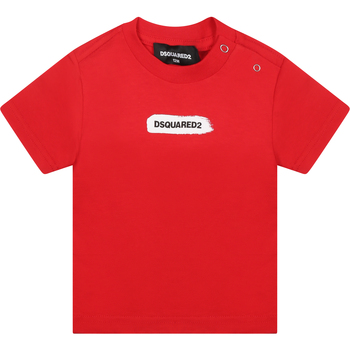 Abbigliamento Bambino T-shirt maniche corte Dsquared DQ2078 D004G D2T1020B DQ415 Rosso