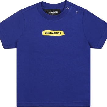 Abbigliamento Bambino T-shirt maniche corte Dsquared DQ2078 D004G D2T1020B DQ870 Marine