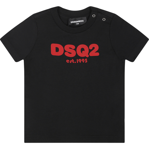 Abbigliamento Bambino T-shirt maniche corte Dsquared DQ2139 D00MV D2T1024B DQ900 Nero