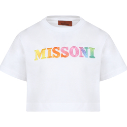 Abbigliamento Bambina T-shirt maniche corte Missoni MU8A81 Z0082 100 Bianco